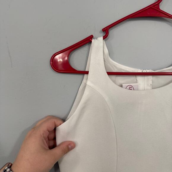 Vintage Little Miss White Sleeveless Dress Approx Girls Size 12 Zip Up Back - Picture 3 of 8